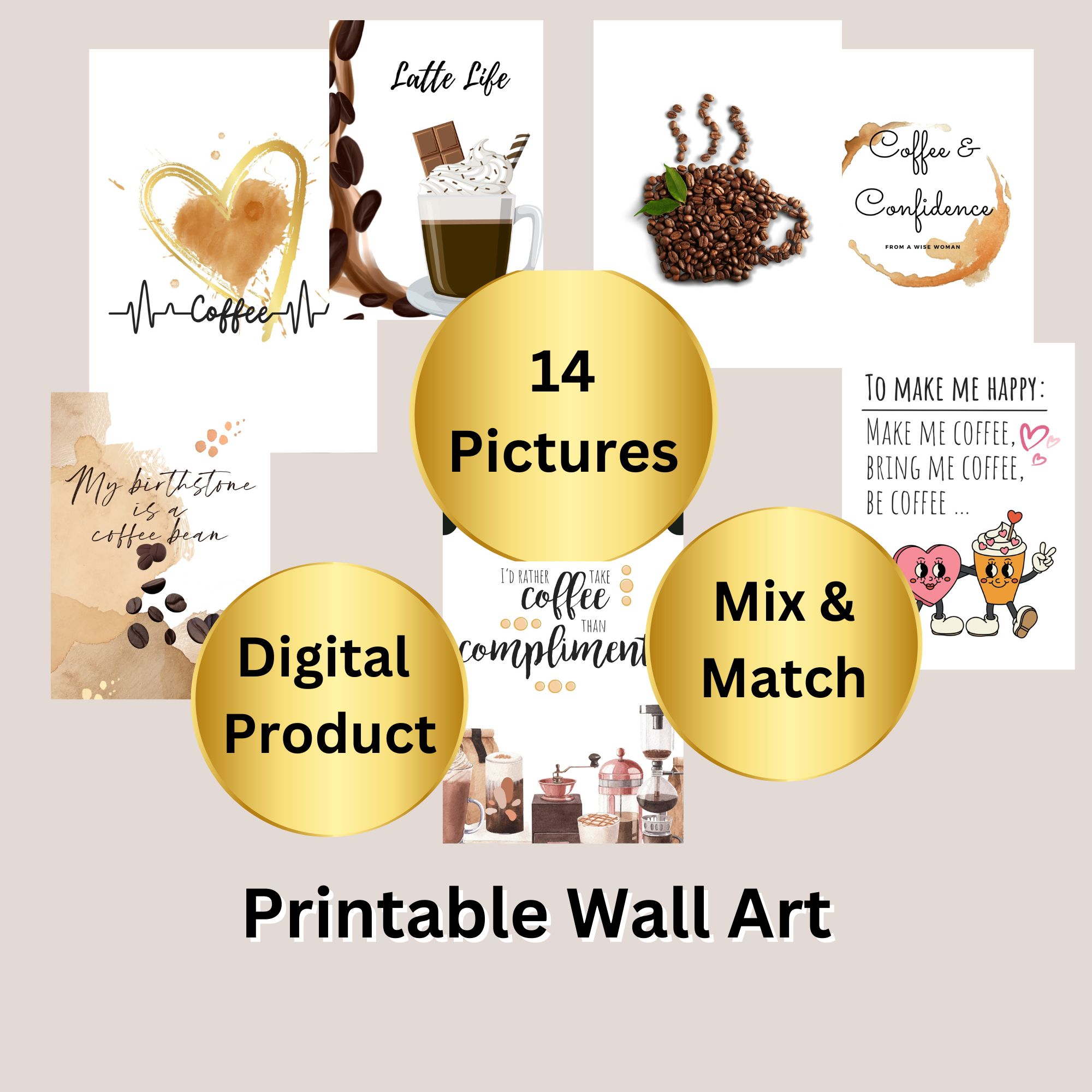 Coffee Lovers Wall Art Bundle